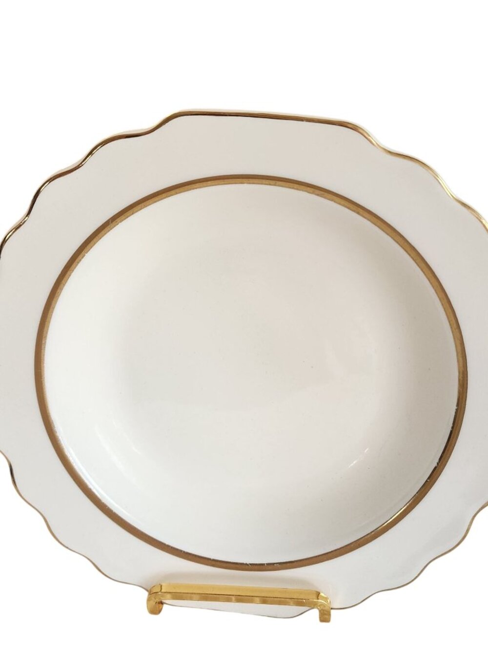 Lido Vintage 1930s/40s W.S. George Pottery Co. 22K Gold Trim 4 Soup Bowls - Picture 2 of 3